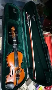 New! 4/4 Full Size Violin Set Student Fiddle With Case Bow Shoulder Rest