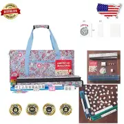 Complete 166-Tile Mahjong Set with Convenient Carrying Case for Social Gameplay