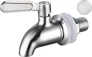 Kvadouly Stainless Steel Beverage Dispenser Spigot – Leakproof Replacement Spout for Glass & Plastic Water Jugs, Cold Brew Coffee, Iced Tea & Kombucha – Easy to Install, Durable & Rust-Resistant