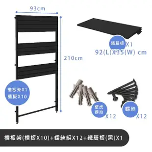 【撥撥的架子】層板組 DIY耐重工具架 車庫居家收納層架 機油置物架 鐵製壁面槽板架(鎖牆槽板架)