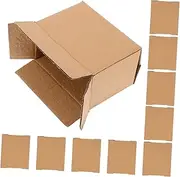 Ciieeo 10pcs Corrugated Cardboard Boxes Reusable Corrugated Small Cardboard Boxes for Packaging Moving Shipping Mailing and Storage