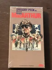 New Sealed Gregory Peck as MacArthur (VHS, 1989) MCA Universal Watermarks