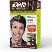 Just For Men Control GX Grey Reducing Shampoo, Gradual Hair Color for Stronger and Healthier Hair, 4 Fl Oz - Pack of 1 (Packaging May Vary)