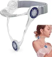 1pcs Adjustable Neck Support, Neck Brace Cervical Collar, Portable Neck Traction Device Neck Stretcher Forward Head Neck Posture Corrector for Women and Men Cervical Spine Pressure Relief (Transparent)