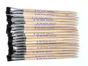 17 Wooden 7" Max Factor Brushes. 3/8" Could be used for Make-Up or Painting NEW