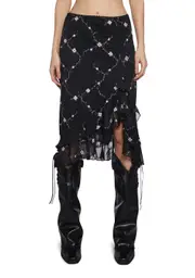 [Dolls Kill] I’m Baby Ruffled Midi Skirt (Fairfax)