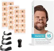 Nose Strips 15pcs - Magnetic Nasal Strips for Better Sleep - Anti Snoring Devices for Snore Relief - Soft, Skin-Friendly Strips for Nasal Congestion - Ideal for Snorers & Restless Sleepers (black)