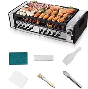 Smokeless Indoor Electric Grill, Electric Grill Table BBQ, 2 in 1 BBQ Grill Indoor, Adjustable Temperature Control, for Parties And Family