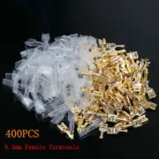 400Pcs Electrical Female Spade Crimp Wire Connectors Insulated Sleeves Terminals