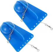 Generic 2Pcs Plastic Diving Board Trolling Device for Boat Fishing Durable Fishing Tools High Hardness Suitable for Deep Sea Trolling Increase Bait Movement Success