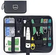 MIAOKE 21 in 1 Network Tool Set, Network Repair Tools with Wire Stripper, Professional Network Cable Tester Kit for Household, Factory & Computer Maintenance Including LAN Cable Tester