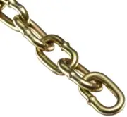 Campbell 0723367 Low Carbon Steel Straight Link Machine Chain on Reel, Brass Glo