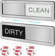 Cverny Dishwasher Magnet Clean Dirty Sign, Slide Universal Dirty Clean Dishwasher Magnet Indicator, Non-Scratch Easy to Read Strong Clean Dirty Magnet for Dishwasher Washing Machine Kitchen Decor