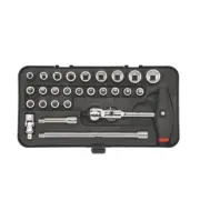 Wurth 1/4 Ball Head Socket Wrench Set (096501427) Multi-function Versatile 27PCE
