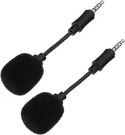Parliky 2 Pcs Mini Microphone Noise Reduction for Stage Live Streaming Singing Portable Professional Recording