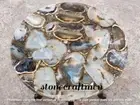 Natural Agate Coffee Table Top, Hallway Agate Stone Sofa Side Christmas Sale