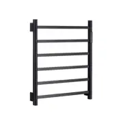 Unbranded Towel Warmer 6-Stainless Steel Bars Drying Rack Durable Matte Black