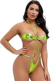 [DeSeeni] Micro One piece Swimsuit Bikini Thong Monokini Swimwear Sexy Women Teddy Lingerie