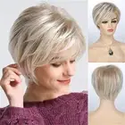 Women's Fashion Short Synthetic Wigs Pixie Cut Blonde Ombre Hair Costume Party