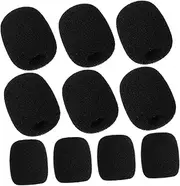 COMNESTBI 10pcs Microphone Cover Microphone Windshield Lapel Headset Windscreen Sponge Cover for Headset Mics for Stage and Professional Use