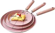 ABOOFAN Aluminum Non Stick Frying Pan Pink Omelette Pancake Pan Kitchen Gadget for for Home Restaurant Use