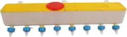 Silicone Lamb Drink Feeder Wall Mounted 10L Livestock Milk Feeding Bucket with 8 Nipples for Nursing Animal Lamb