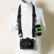 Dual Adjustable Black Camera Strap w/ Peak Design Anchors & Accessorie Ring