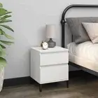 1 Amount Bedside Tables Drawers Side Table Nightstand White Storage Cabinet Wood