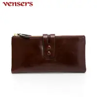 在飛比找誠品線上優惠-【vensers】小牛皮潮流個性皮夾/ TC338101咖啡