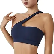 [Drsshnx] Women's Sport Bras Yoga Underwear Fitness Backless Padded Low Impact Bra Crop Tank Top Advanced Simple Non-Slip Comfort Shoulder Straps Chest wrap 1 Pack