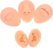 Hoement 1 Set Simulation Ear Model Ear Piercing Model Ear Piercing Training Model Ear for Piercing Practice Silicone Part Piercing Practice Parts Nose Piercing Practice Model