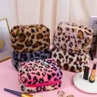 Leopard Print Cosmetic Bag Large Capacity Toiletry Bag Durable Makeup Bag