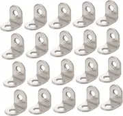 SOLUSTRE 20pcs Tone Corner Brace Joint Right Angle Bracket Fastener Shape Support for Furniture Assembly and Home Projects