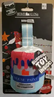 BarkBox Bark Super Chewer M-L Home Alone Paint Can w/ Hidden Toy Treat Dispenser