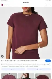 NWT Spanx The Perfect Funnel Top in Chianti Ponte Tee M (runs small)