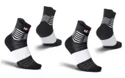 Medical Compression Socks for Women & Men Large Black White - 2 Pairs