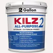 2 Gal. Primer & Sealer White Interior/Exterior Multi-Surface KILZ 2 ALL-PURPOSE.