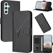 Wallet Case for Samsung Galaxy A35 5G 6.6-inch, Cover PU Leather Flip Shell with Card Slots Hand Strap Kickstand Magnetic Folio Phone Case for Samsung Galaxy A35,Black