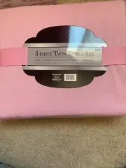 Bedding Sheet Set Twin 3 Piece 100% Polyester Pink