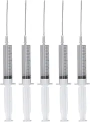 Pack of 5 20 ml Industrial Syringe with Blunt Needle Tip for Refilling, Ink Refill Tools, Syringe Set