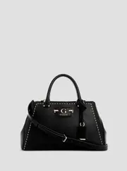 GUESS Women's Black Nastra Society Satchel Bag