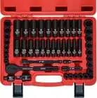 3/8 In. 50 Piece Milwaukee 6 Point Impact Socket Ratchet Drive and Metric Set