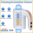 Rotating Masturbator Vibrator Stroker Telescopic Trainer Vibe Male Penis Sex Toy