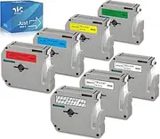 Weemay 7 Pack Color M Tape Compatible for Brother Label Maker Tape 12mm 0.47 M-K231 MK131 MK431 MK531 MK631 MK731 MK Series Labeling Tape for P Touch Label Maker PTM95 PT-90 PT-80 PT-70 PT-65 PT-45M