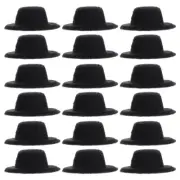 20 Pcs Doll Making Supplies Craft Hats Mini Jazz Man Dolls with Black Miniature