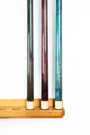 Dyed Maple Pool Snooker Billiard Cue Stick Purple 12.5mm Tip Set of 3