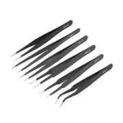 ESD Precision Anti-Static Tweezers Set for Craft Jewelry 1 Set (6 Pcs)