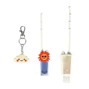 NEW White & GREEN Bottle Bundles Lip Balm Key Chain Hand Sanitizer Holder 2 PKGS