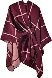 [Favorland] Women's Fall Winter Blanket Shawl Wraps Poncho Cape Open Front Cardigan Shawls