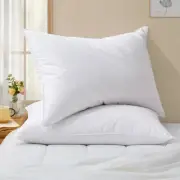 King or Queen Soft Feather Pillows 100% Cotton Shell , Malleable Bed Pillows